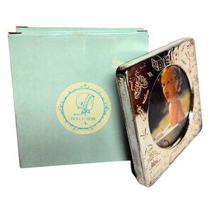 2 Vintage Dolce Bebe Silver 4”X4” Standing Picture Engravable Photo Frame